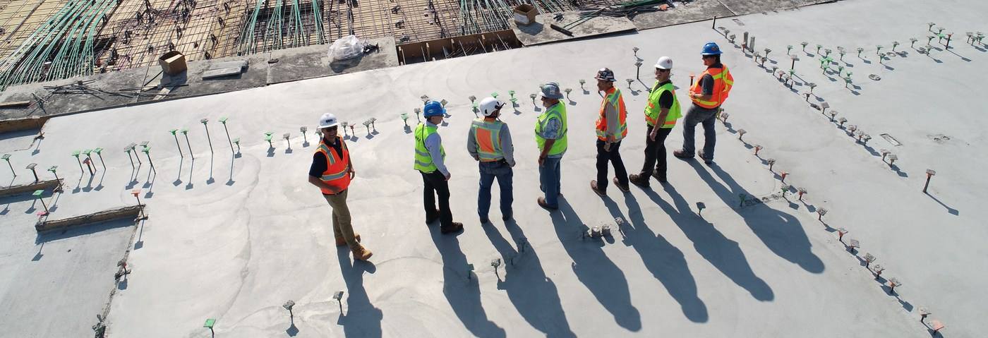 Scene depicting construction workers 