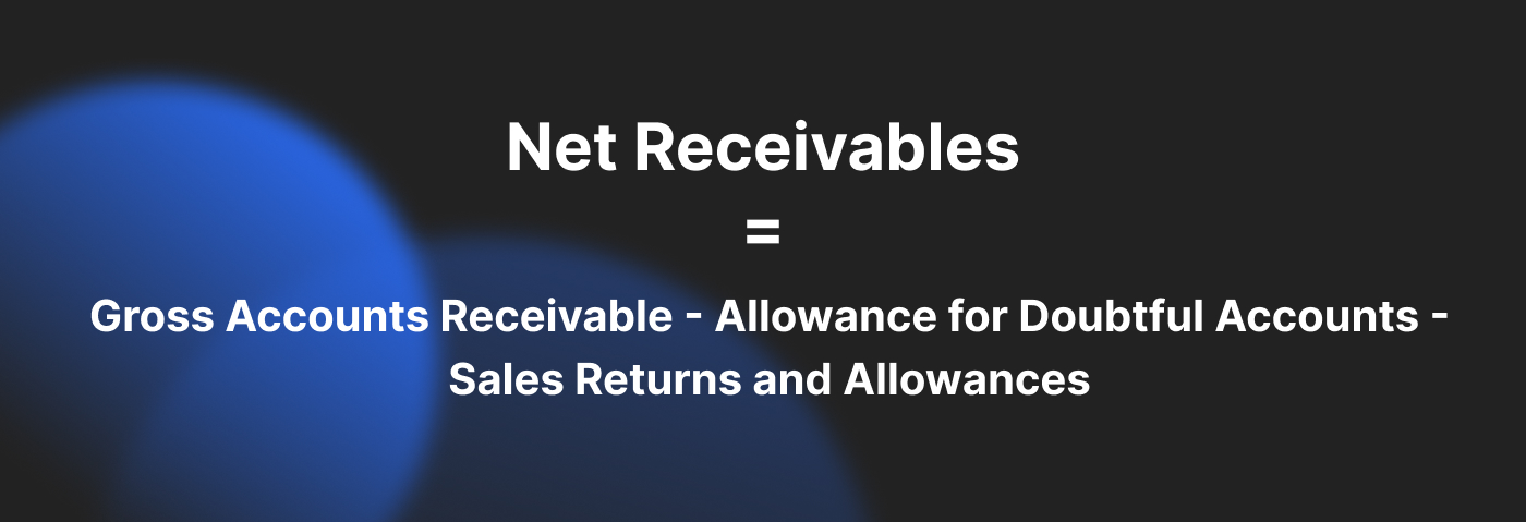 Net Accounts Receivable formula